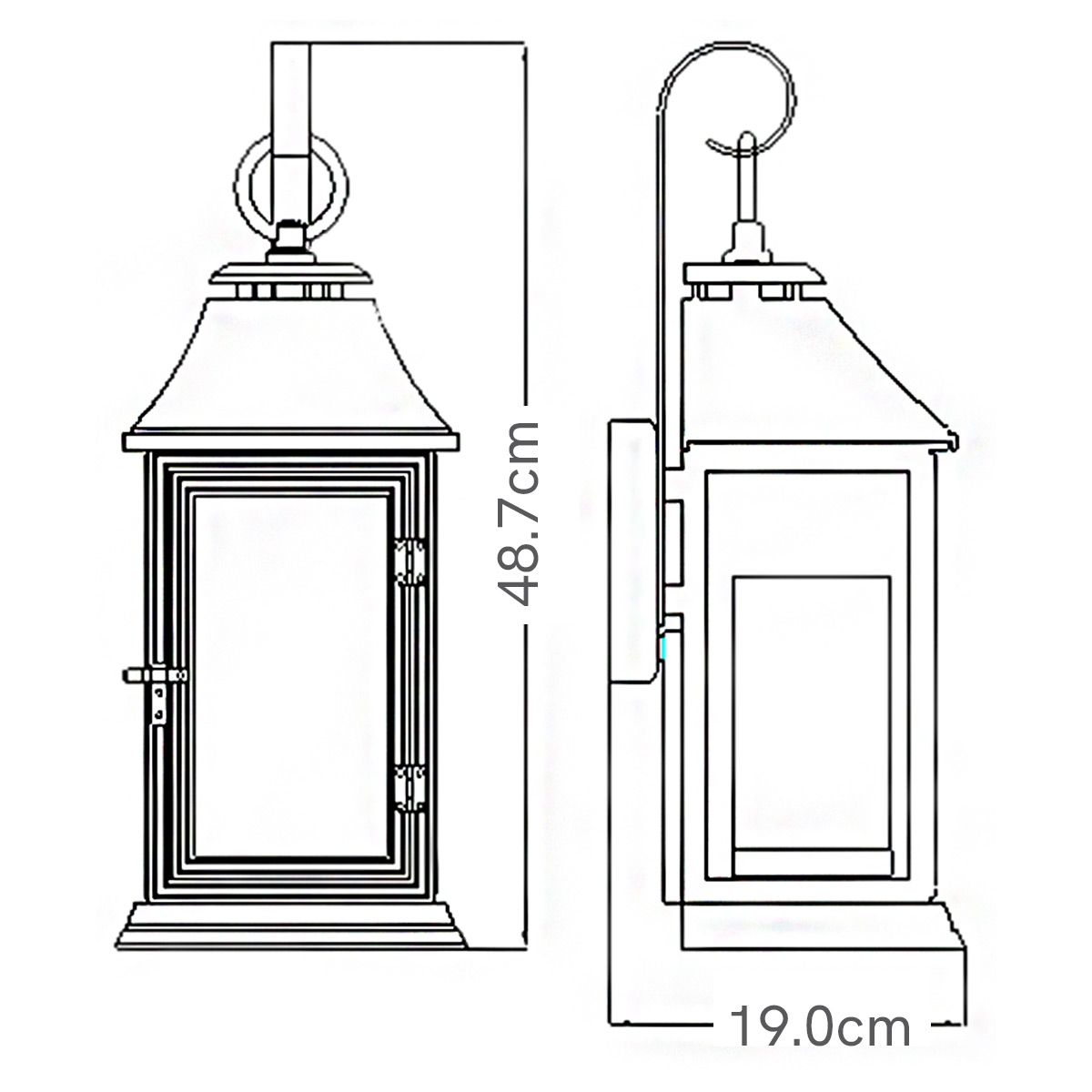 Feiss Shepherd 2 Light Medium Wall Lantern - Dark Weathered Zinc