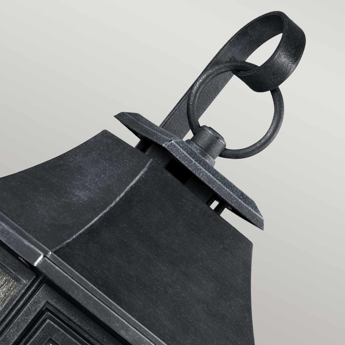 Feiss Shepherd Single Extra Large Wall Lantern - Dark Weathered Zinc