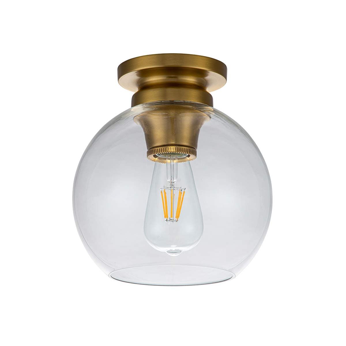 Feiss Tabby Single Flush Fitting - Burnished Brass