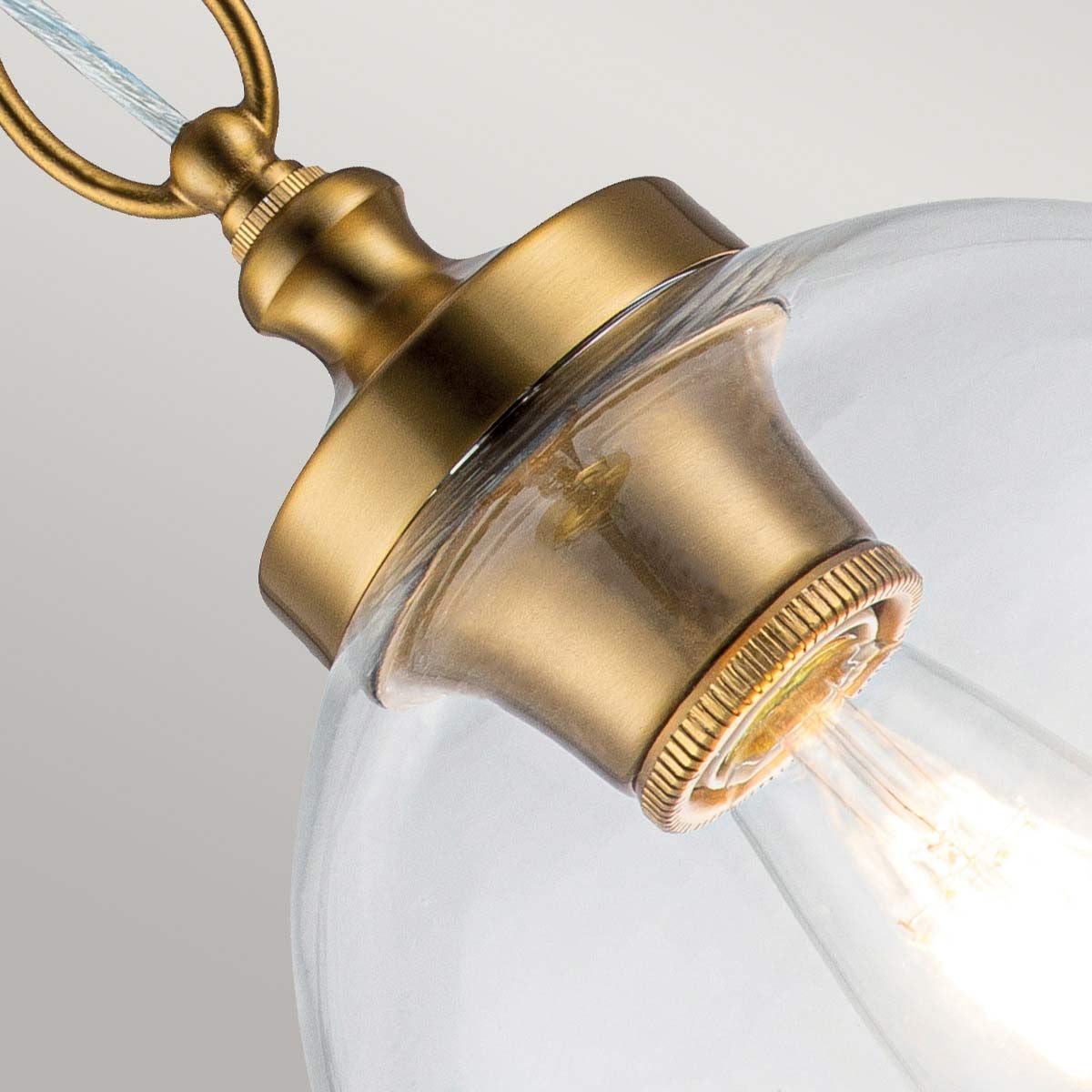 Feiss Tabby Single Mini Pendant - Burnished Brass