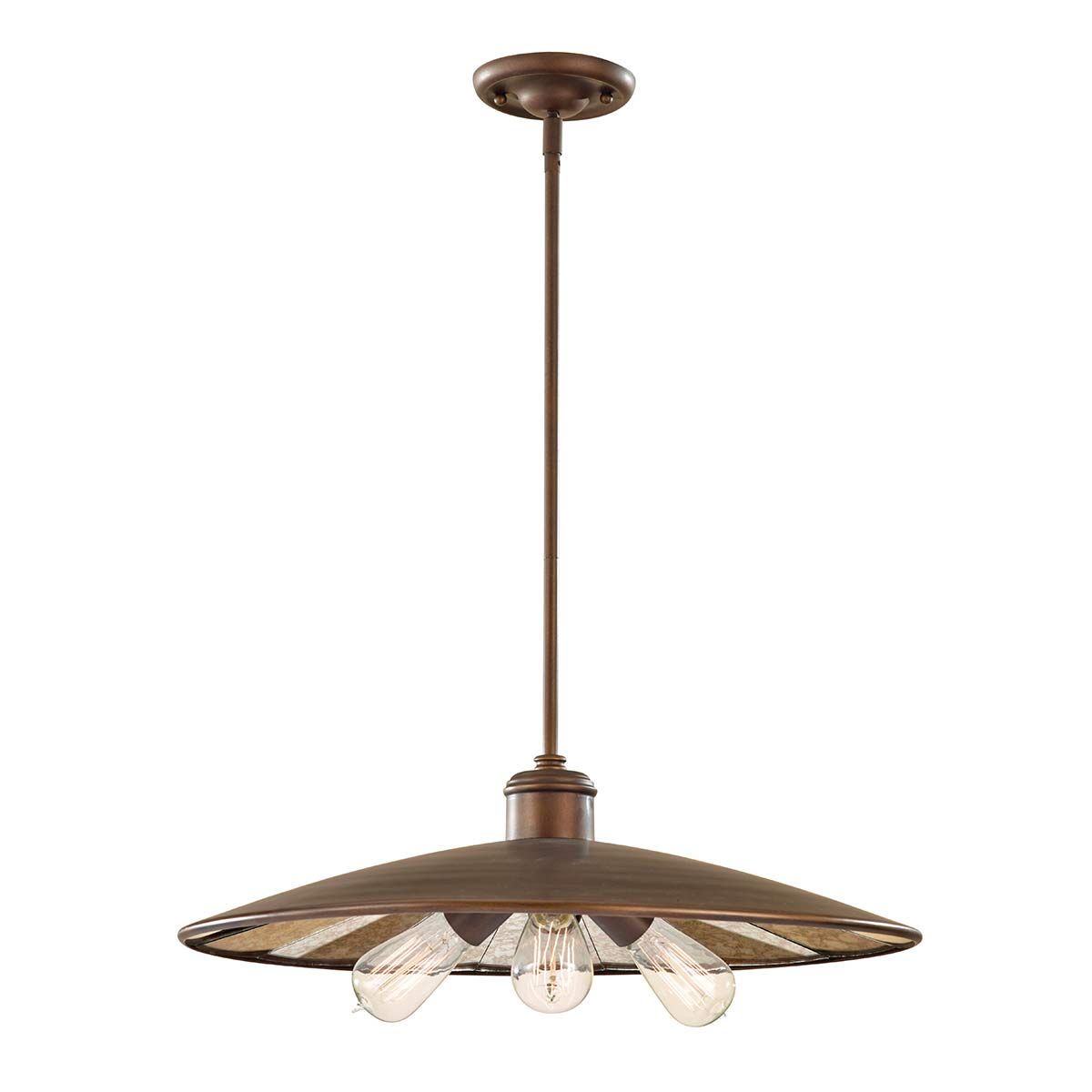 Feiss Urban Renewal Large 3 Light Pendant - Astral Bronze