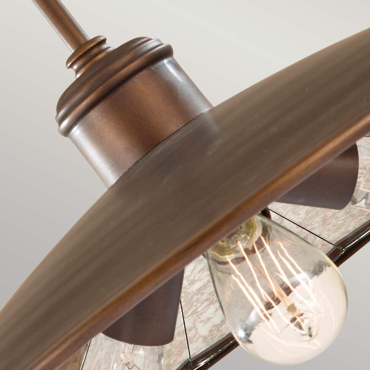 Feiss Urban Renewal Large 3 Light Pendant - Astral Bronze