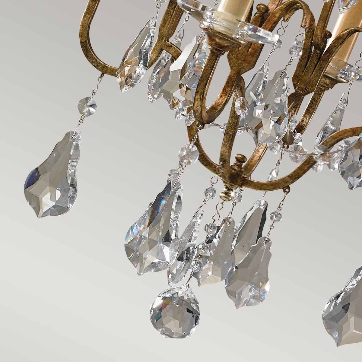 Feiss Valentina 4 Light Chandelier - Oxidized Bronze