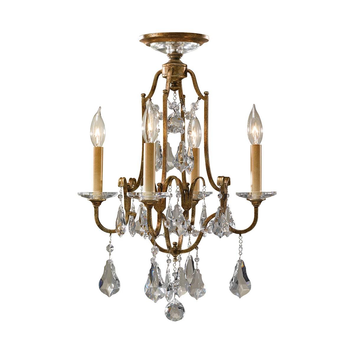 Feiss Valentina 4 Light Chandelier - Oxidized Bronze