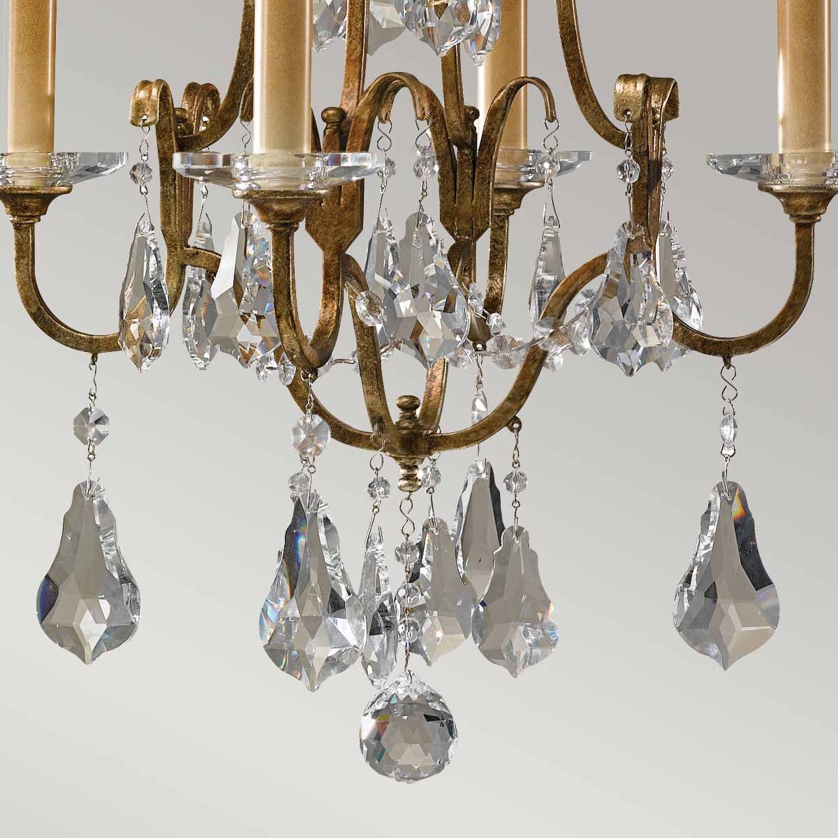 Feiss Valentina 4 Light Chandelier - Oxidized Bronze