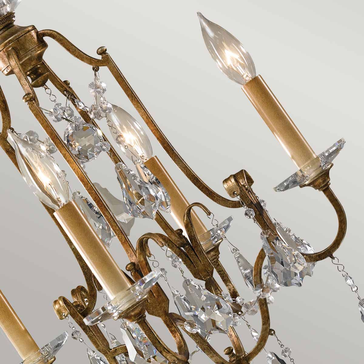 Feiss Valentina 4 Light Chandelier - Oxidized Bronze