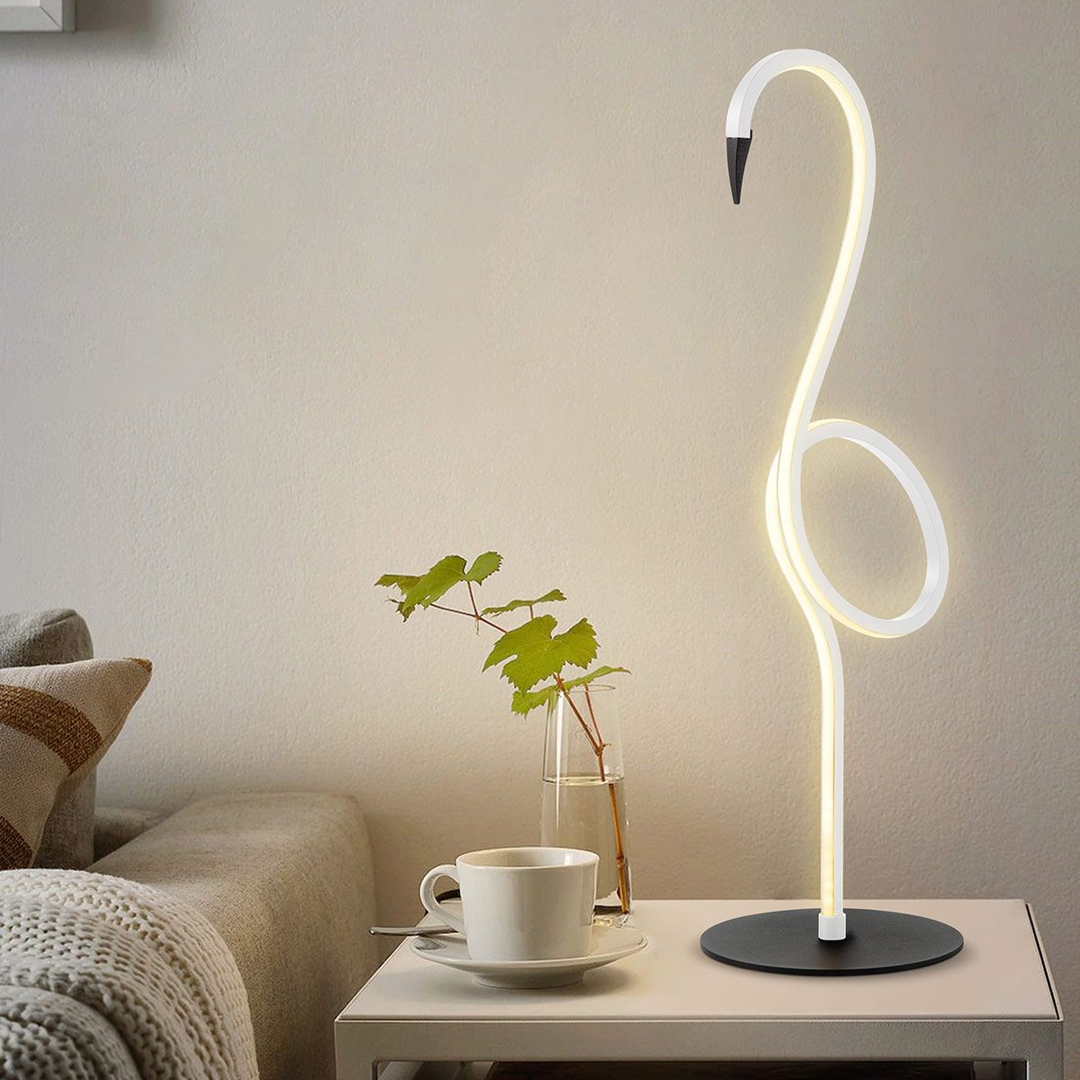 Elstead Flamingo LED Table Lamp - White