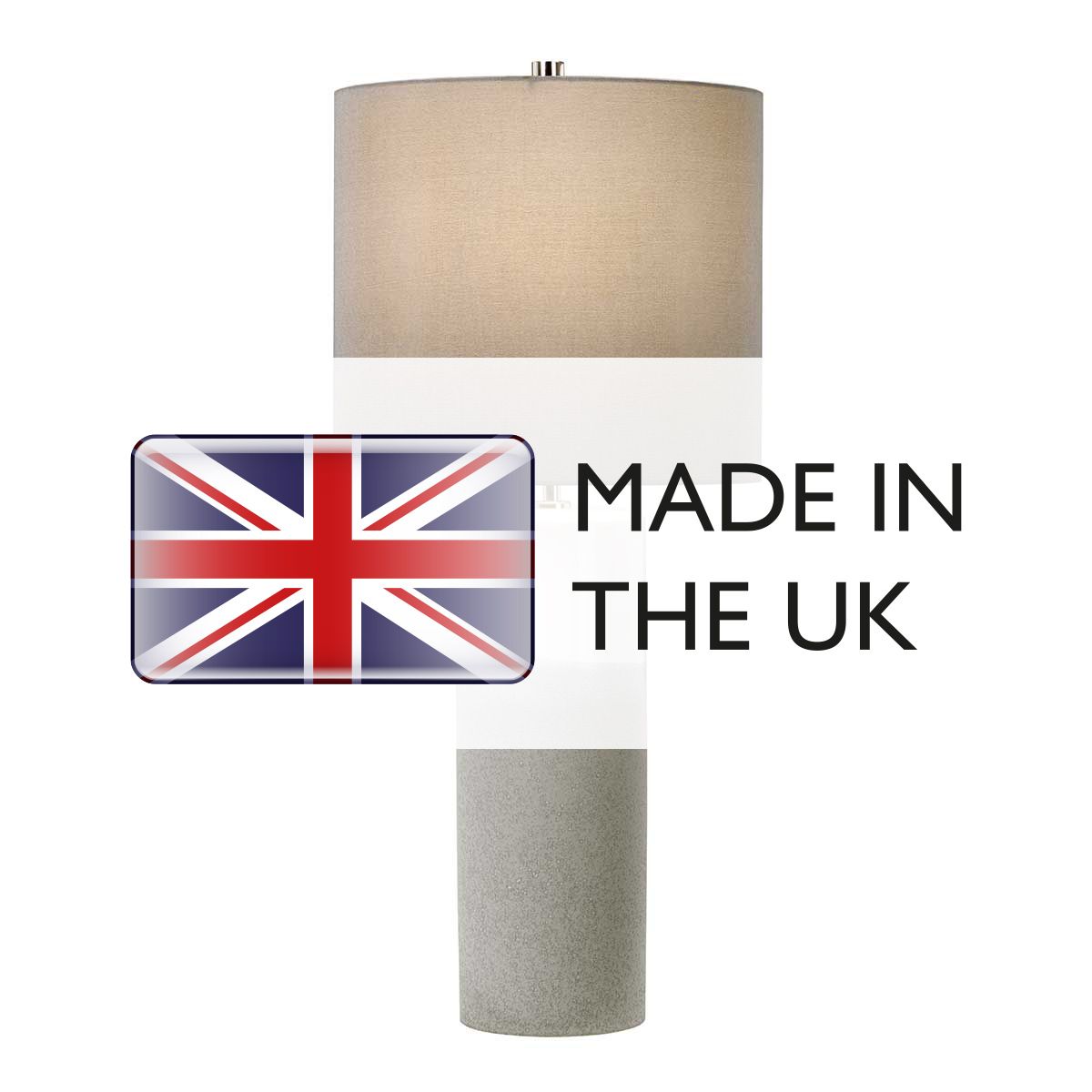 Elstead Fulwell Single Table Lamp - White Gloss & Matt Grey