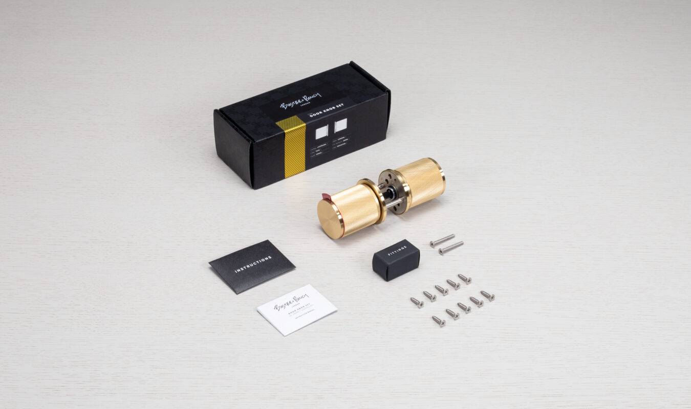 Buster + Punch Door Knob Set - Cross Knurl