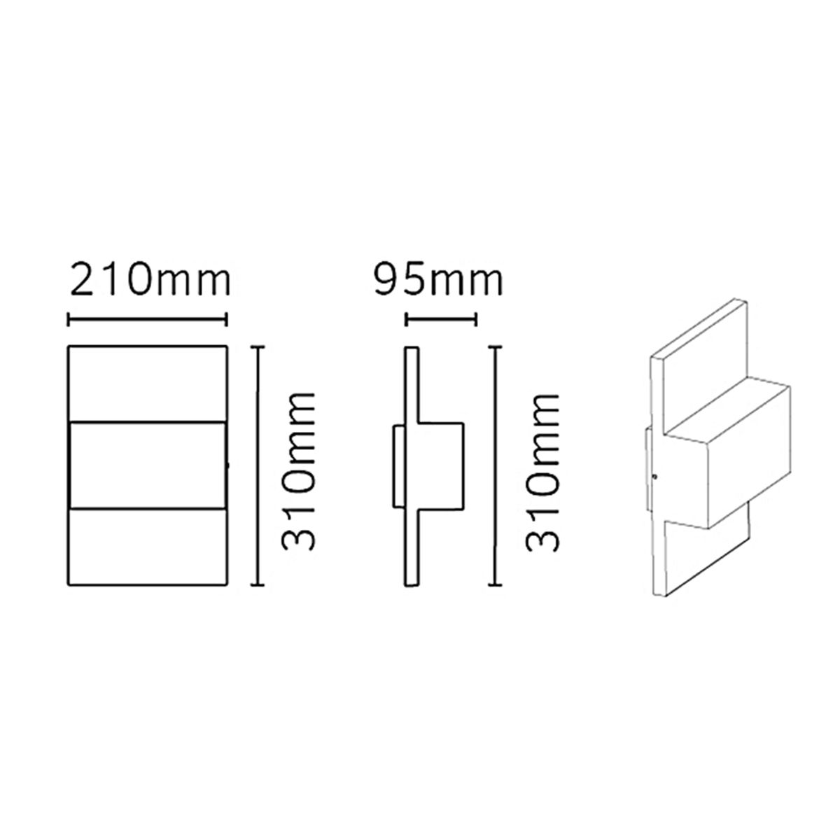 Norlys Geneve E27 Wall Lantern - Graphite