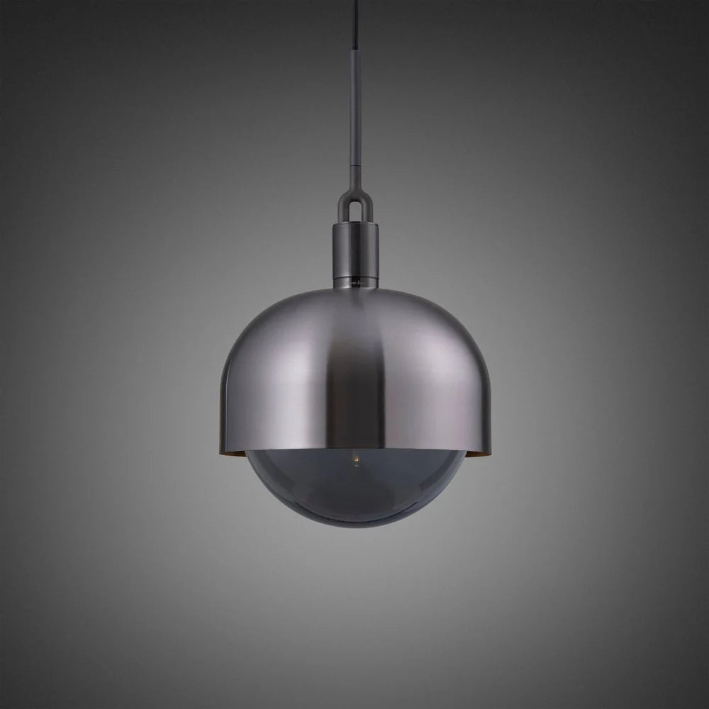 Buster + Punch Forked Globe Smoked Shade Pendant - Large
