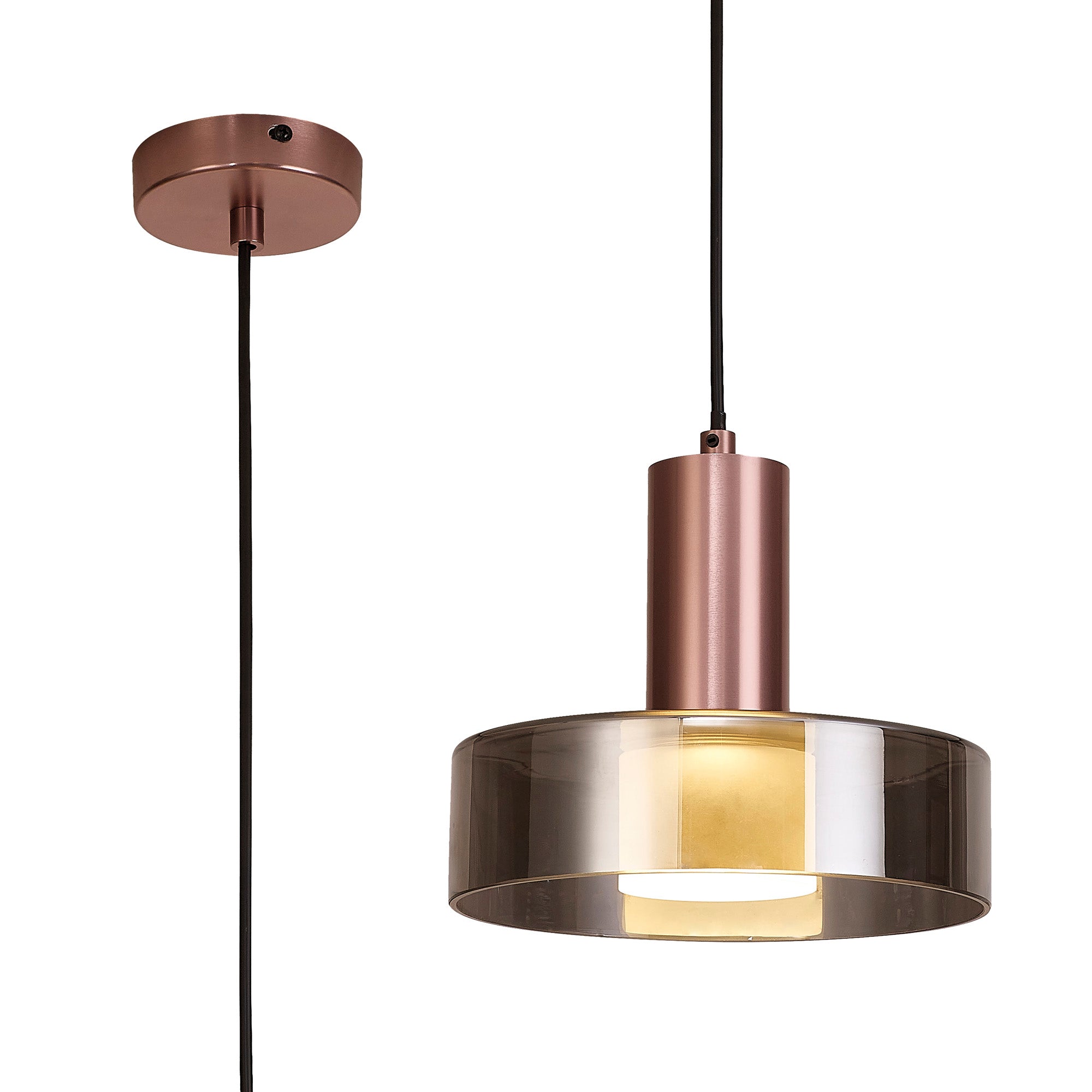 Mantra Gin 22cm Pendant 1 Light GU10 - Rose Gold