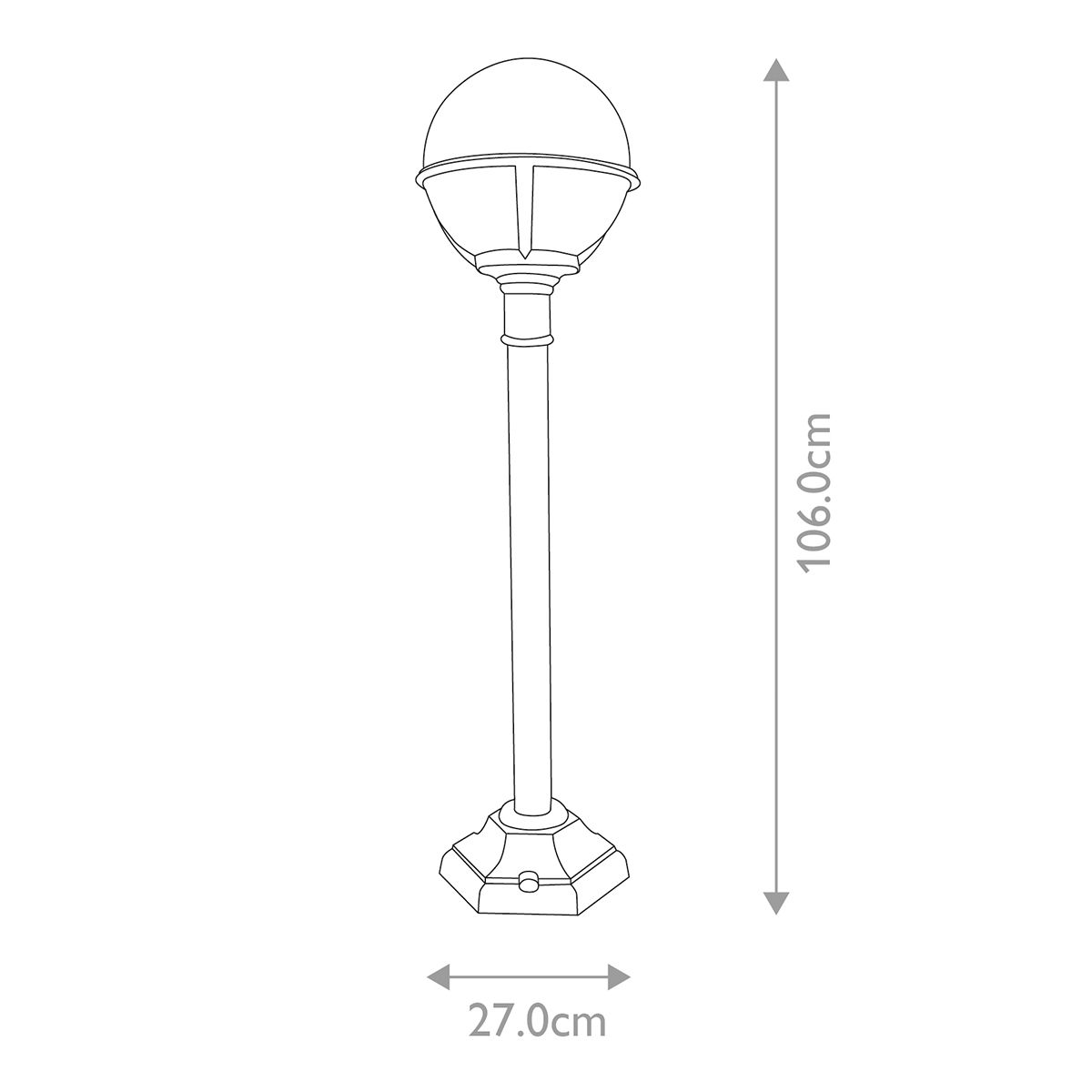 Elstead Glenbeigh Single Pillar Lantern - Black