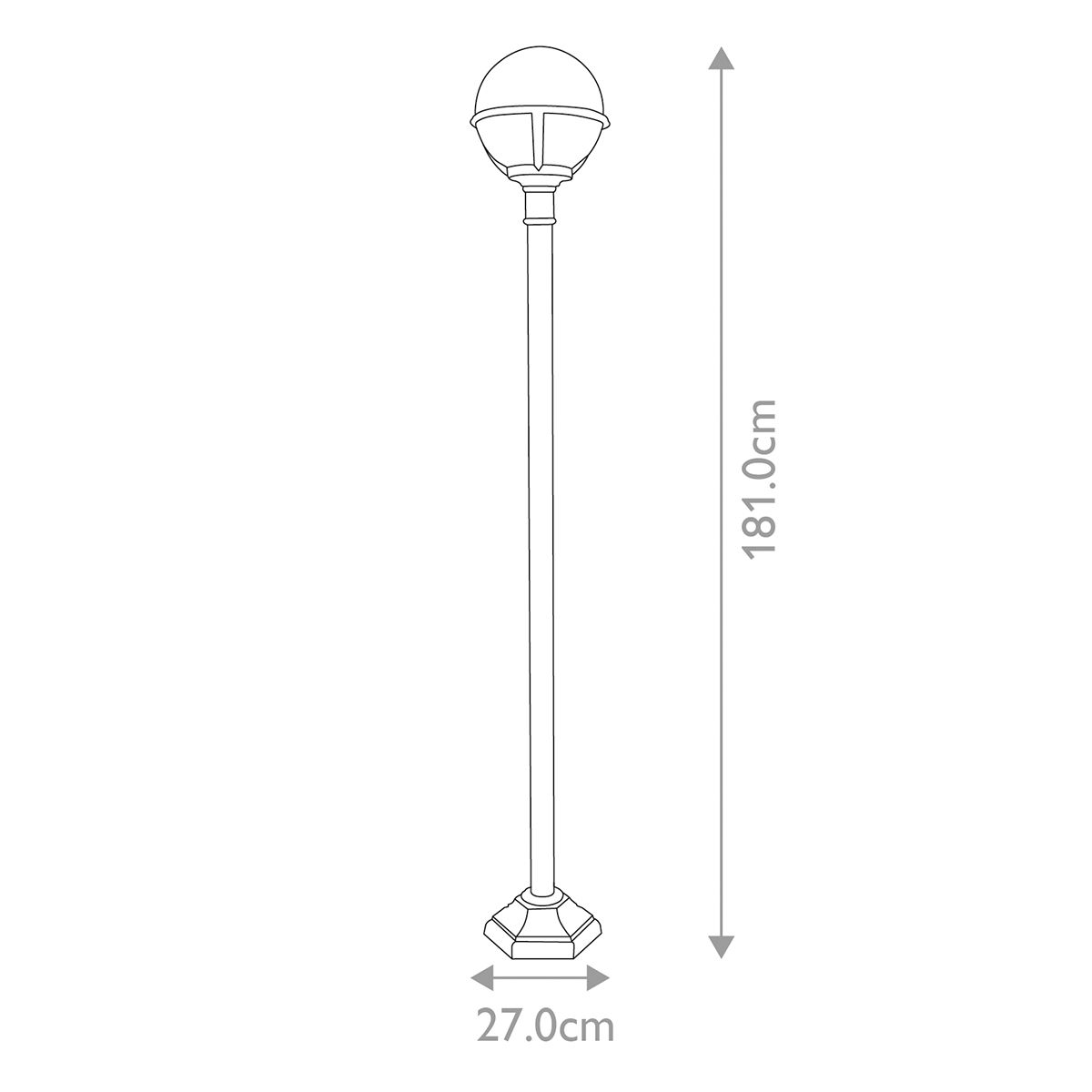 Elstead Glenbeigh Single Lamp Post - Black