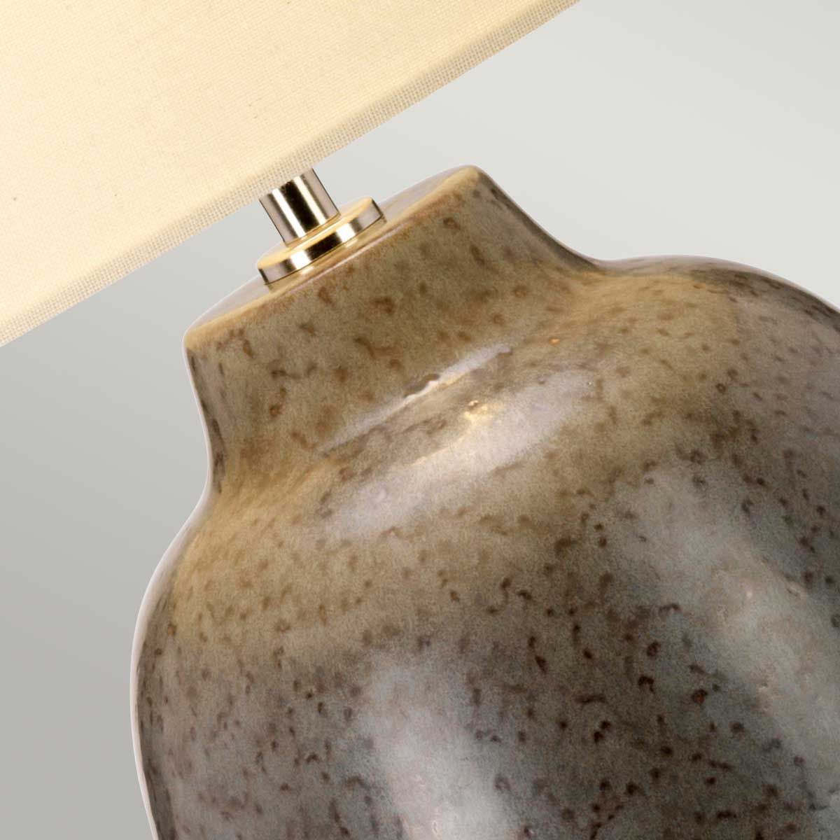 Elstead Grange Park Single Table Lamp - Grey & Brown