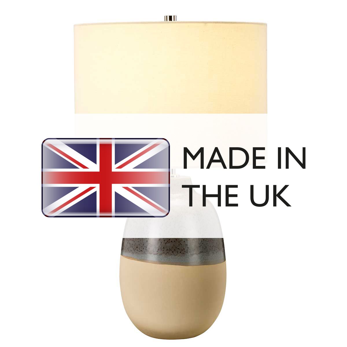 Elstead Grange Park Single Table Lamp - Grey & Brown