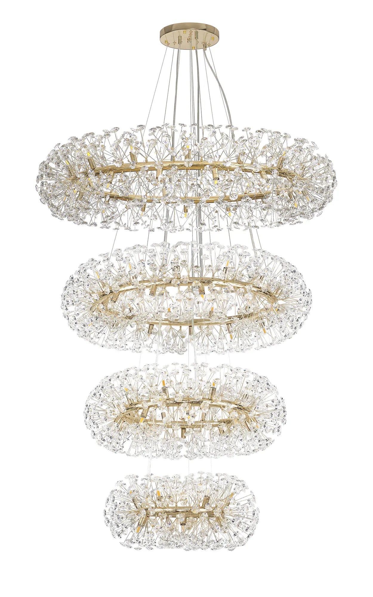 Grosvenor 4 Tier 30 Light Chandelier - French Gold & Crystal
