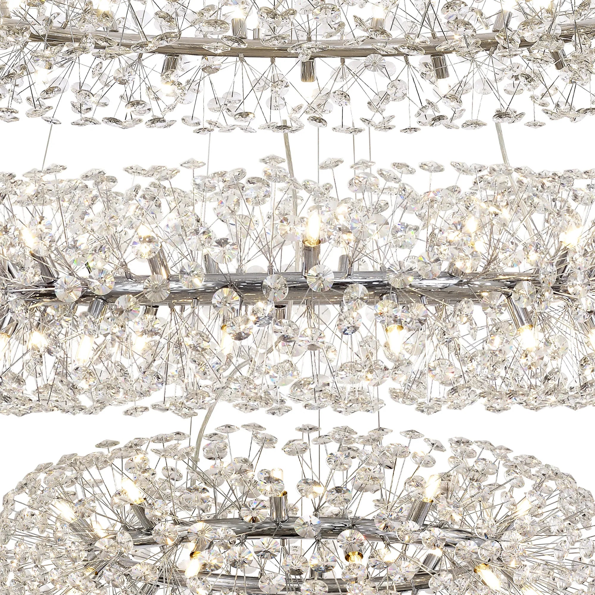 Grosvenor 5 Tier 36 Light Chandelier - Polished Chrome & Crystal
