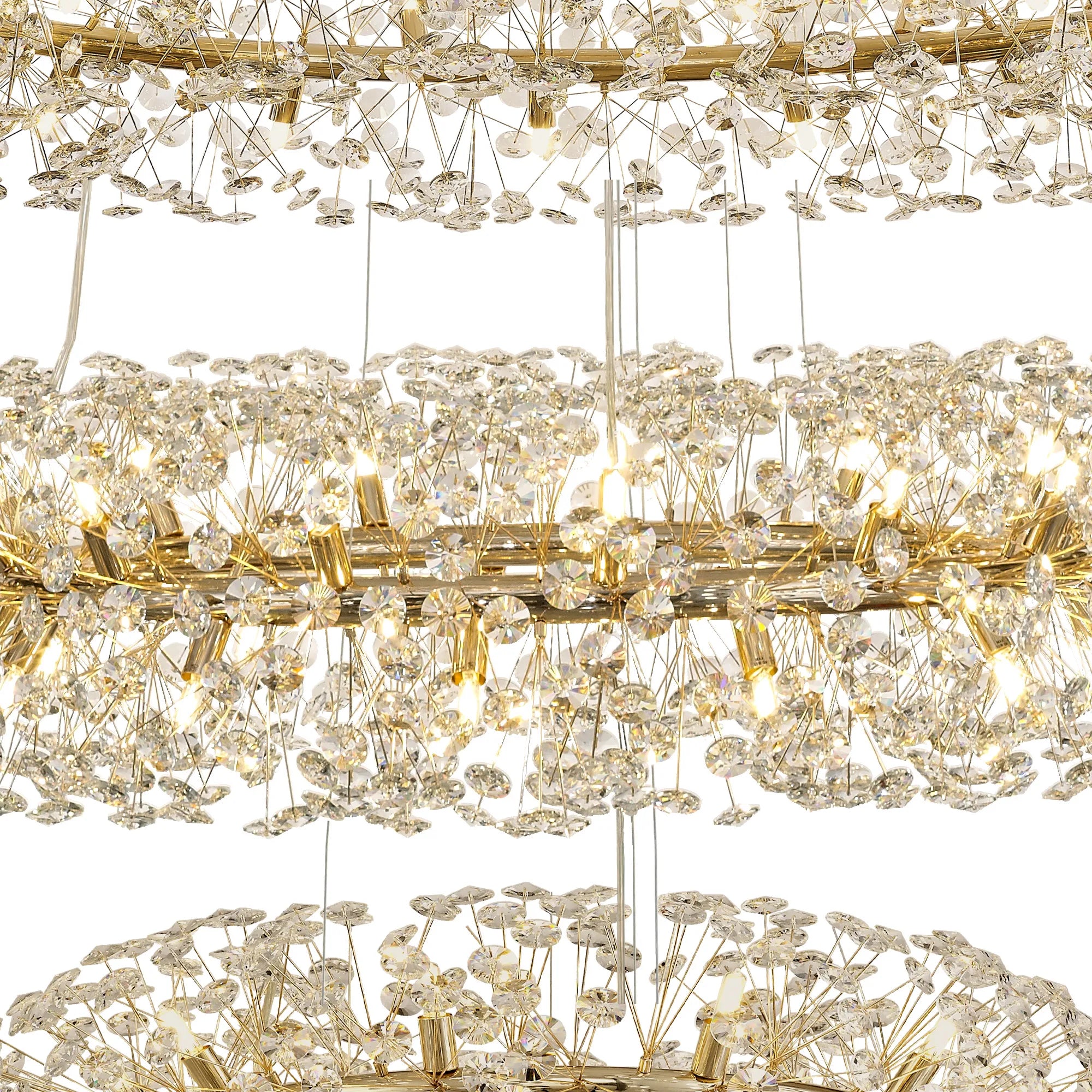 Grosvenor 5 Tier 36 Light Chandelier - French Gold & Crystal