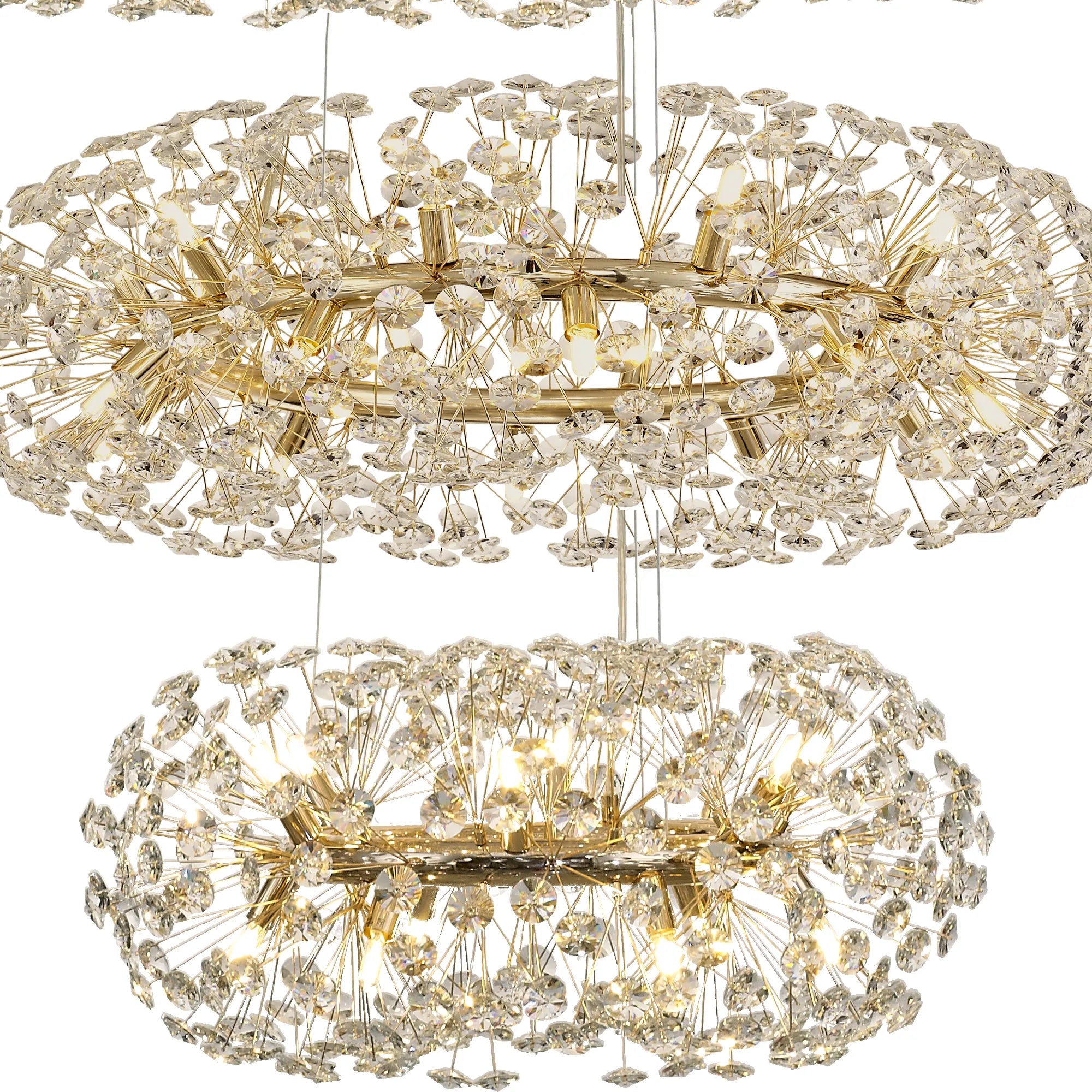 Grosvenor 5 Tier 36 Light Chandelier - French Gold & Crystal