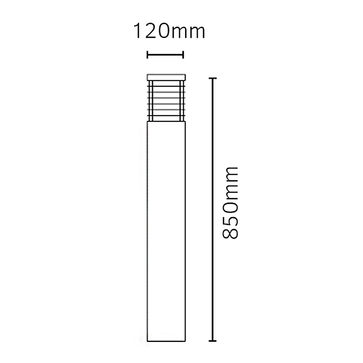 Norlys Halmstad Single Large Bollard - Black