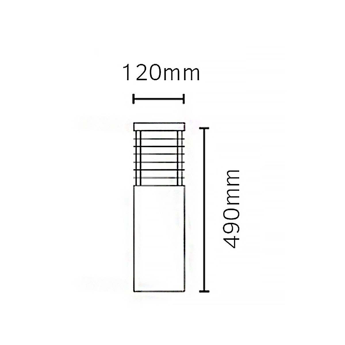 Norlys Halmstad Single Medium Bollard - Black