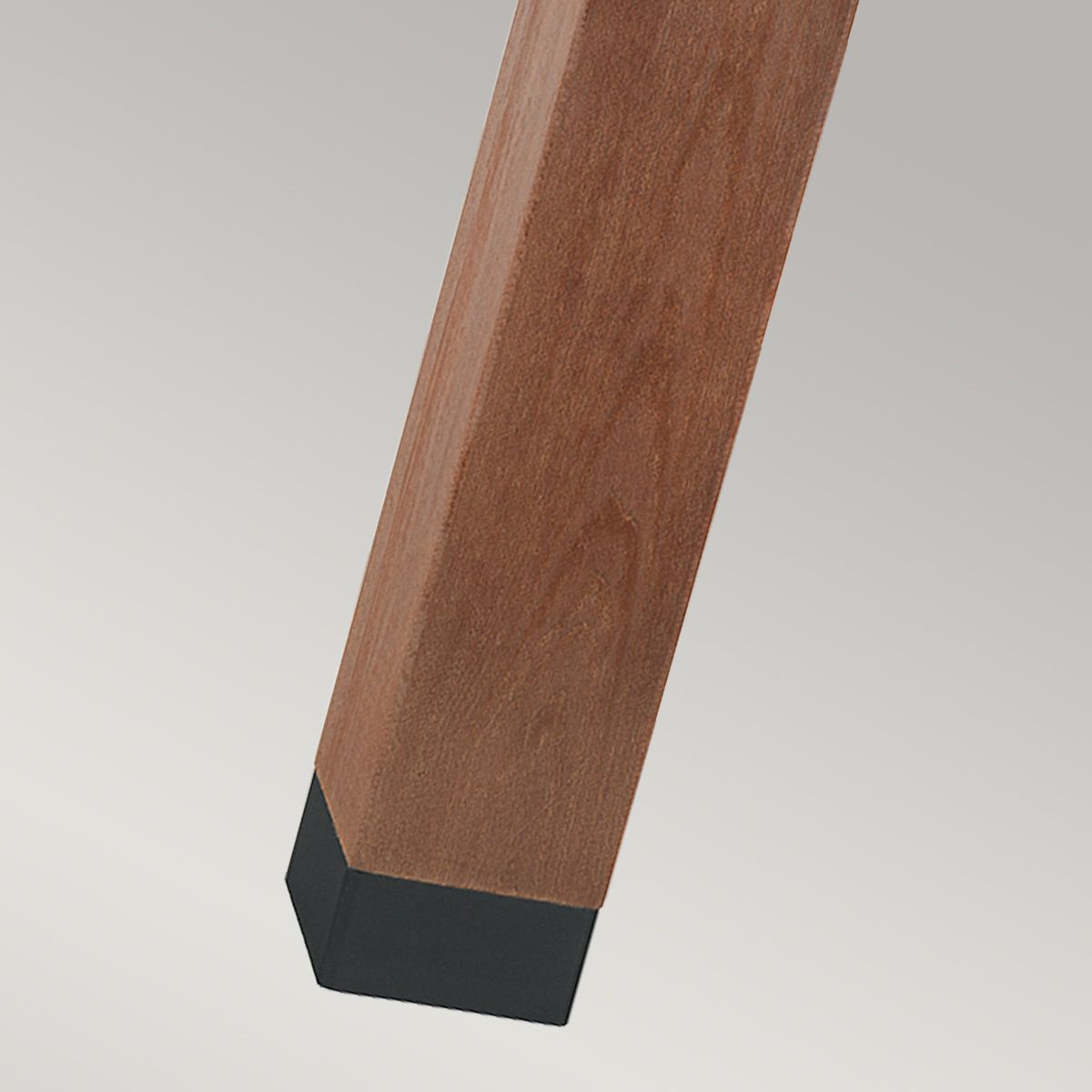 Norlys Halmstad Single Large Wooden Bollard - Black