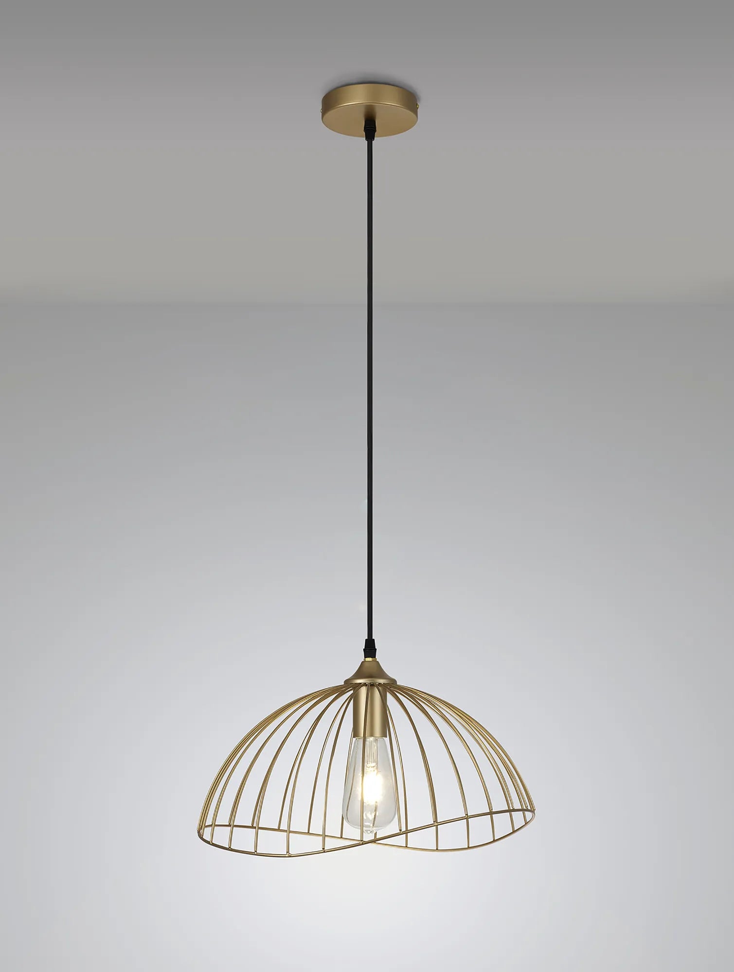 Halstead Dome Pendant - Painted Gold