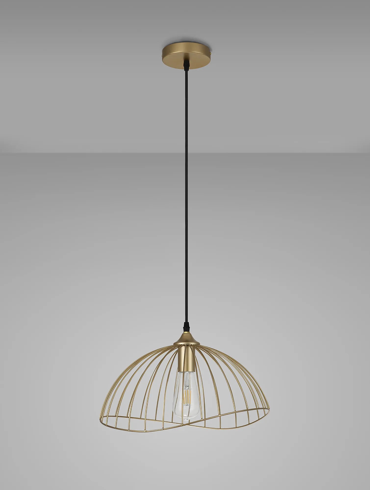 Halstead Dome Pendant - Painted Gold