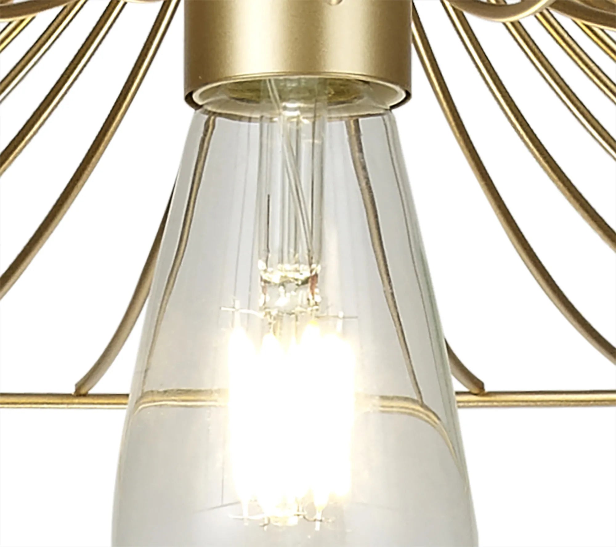 Halstead Shallow Pendant - Painted Gold