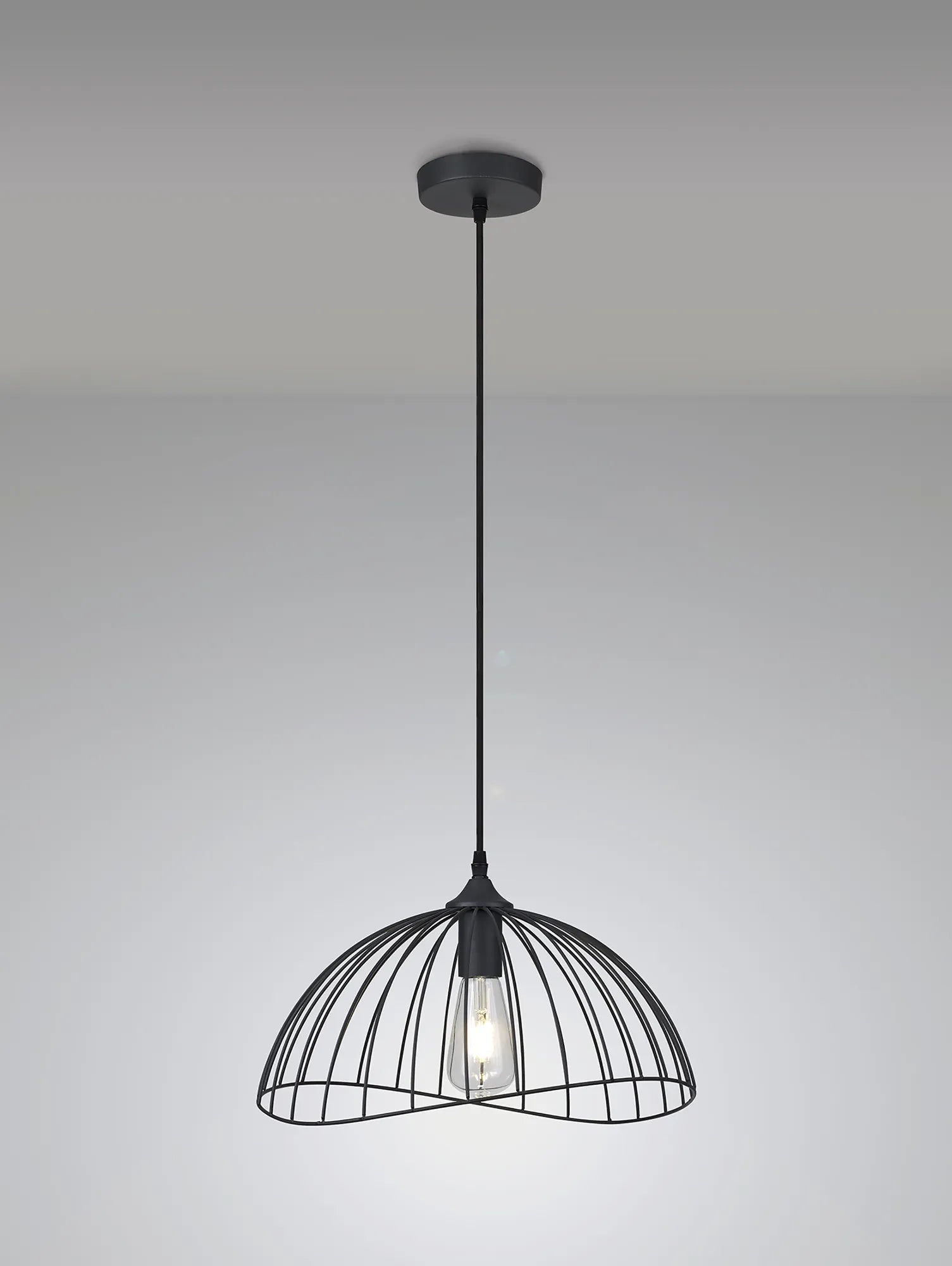 Halstead Dome Pendant - Graphite