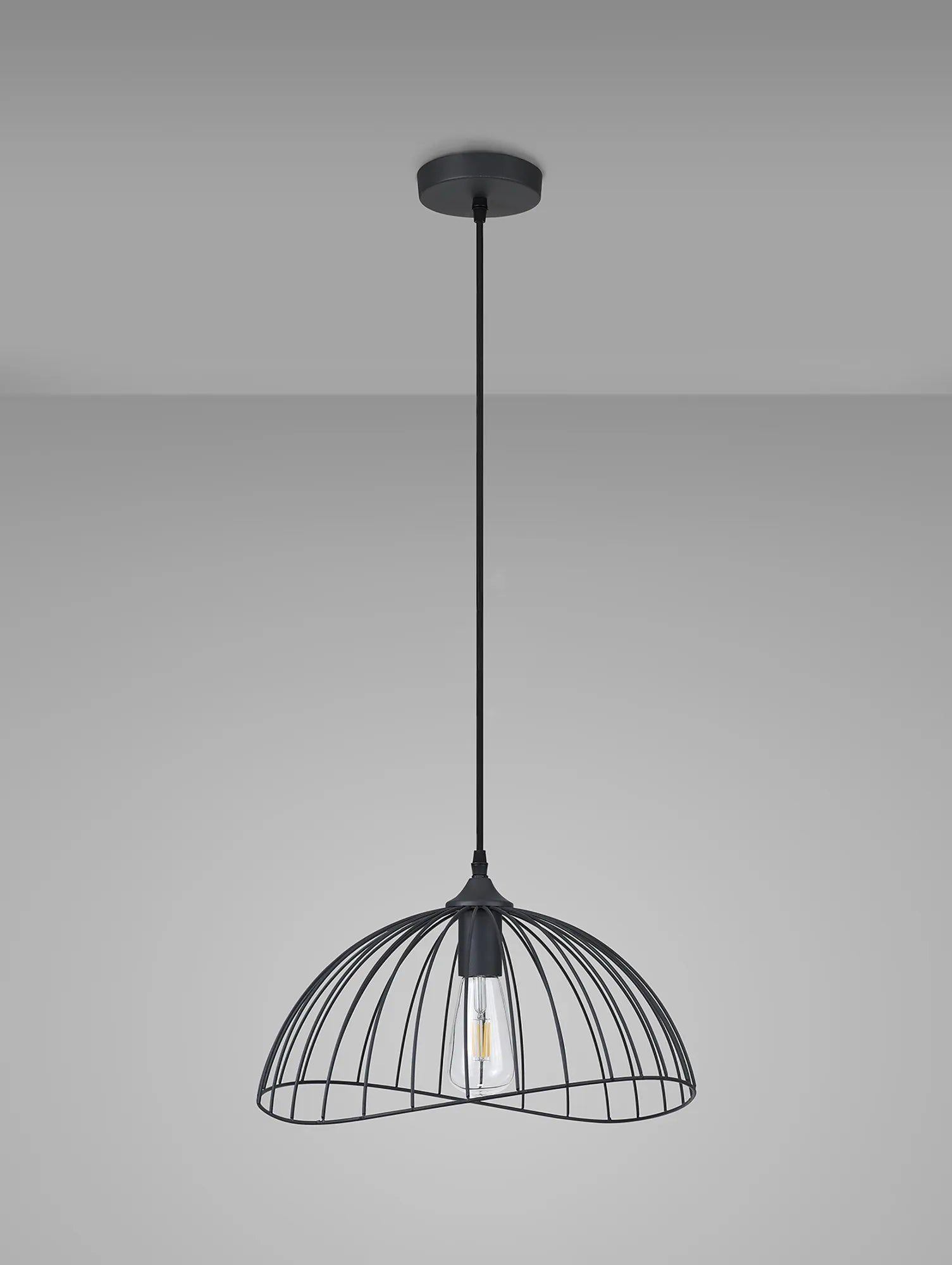 Halstead Dome Pendant - Graphite