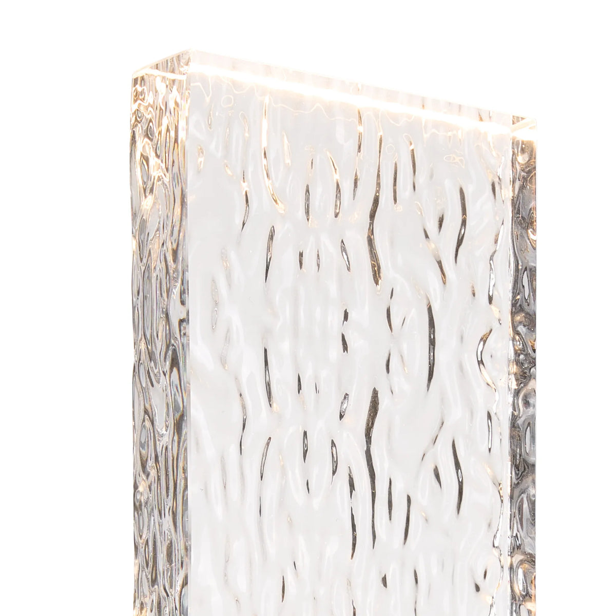 Fabula Havant IP65 Up/Down LED Wall Light – Black & Ripple Textured Glass
