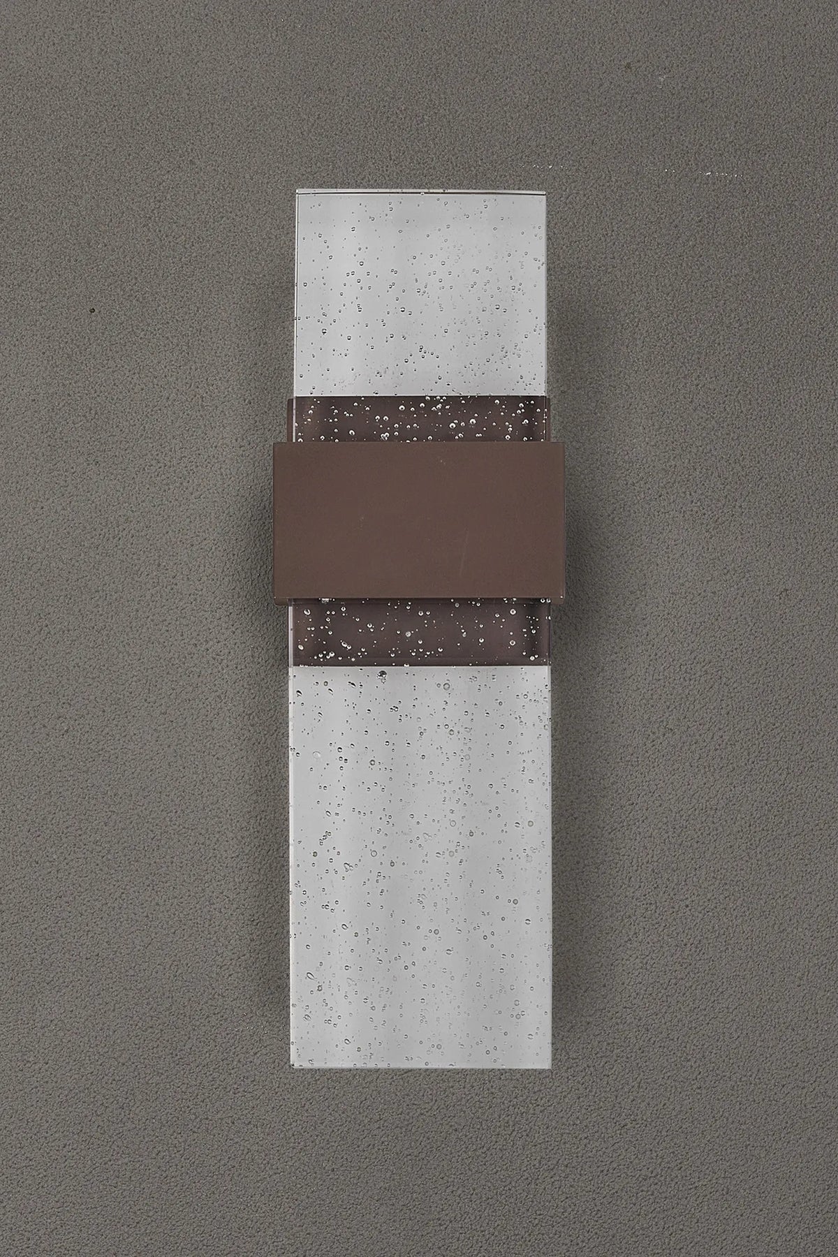 Fabula Havant IP65 Up/Down LED Wall Light – Cacao & Bubble Glass