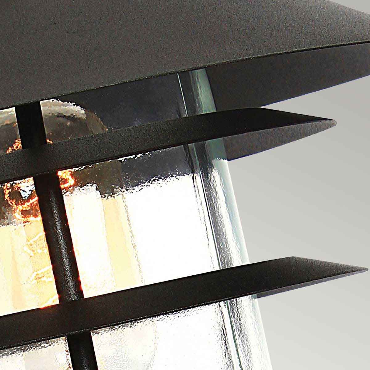 Elstead Helsingor Single Pedestal Lantern - Black