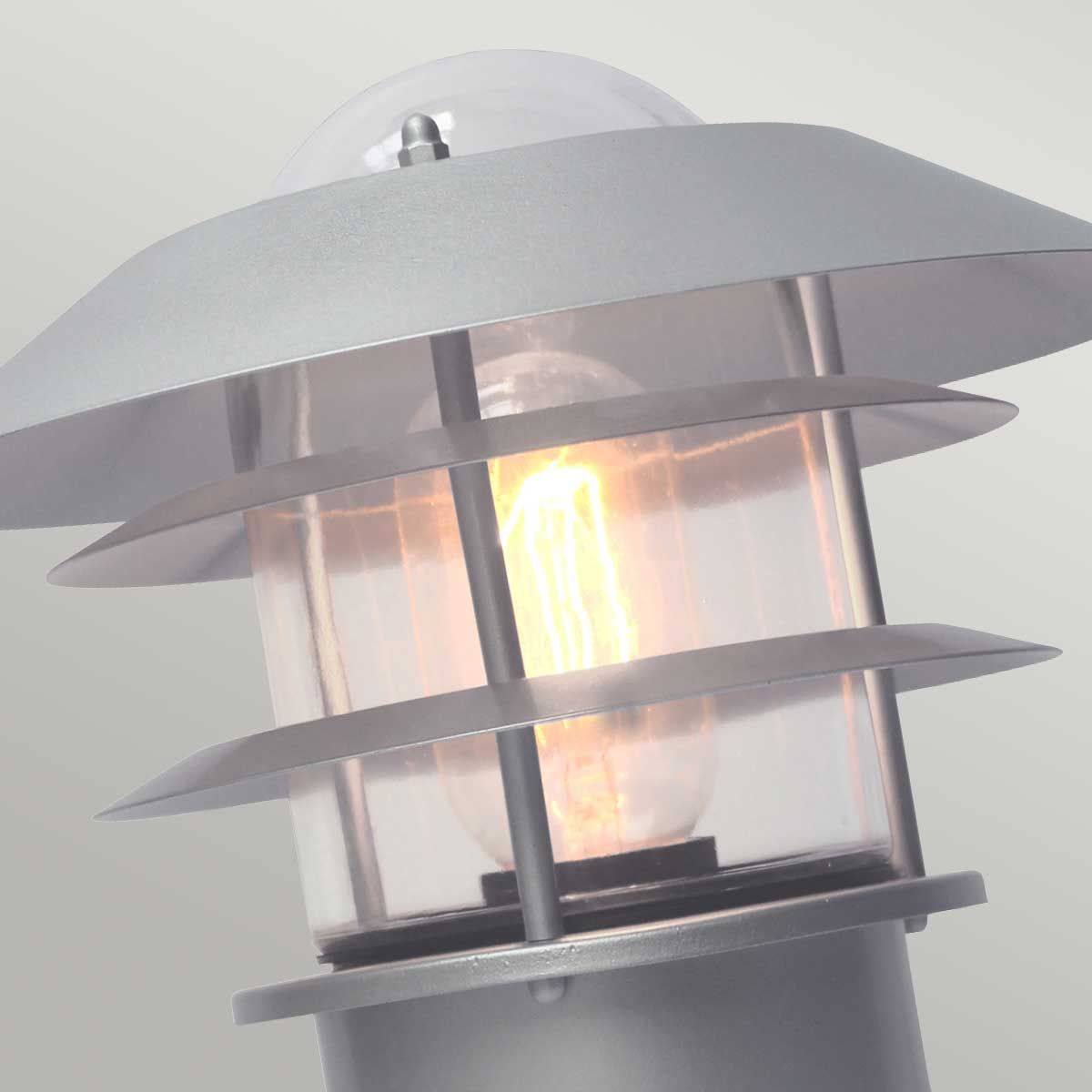 Elstead Helsingor Single Pedestal Lantern - Silver
