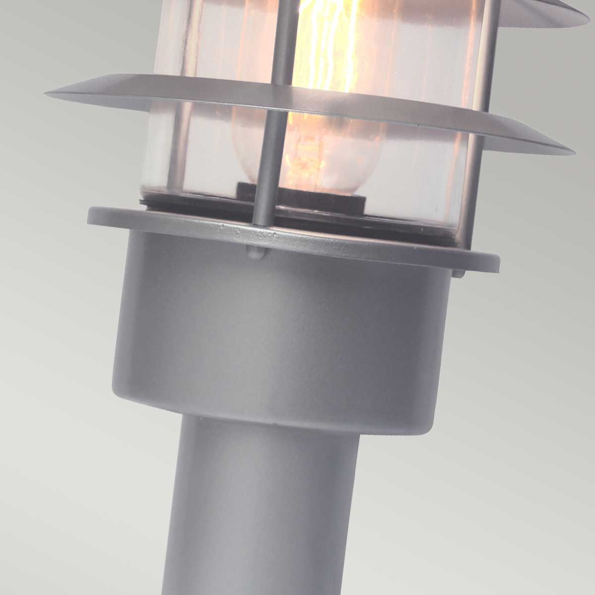 Elstead Helsingor Single Pedestal Lantern - Silver