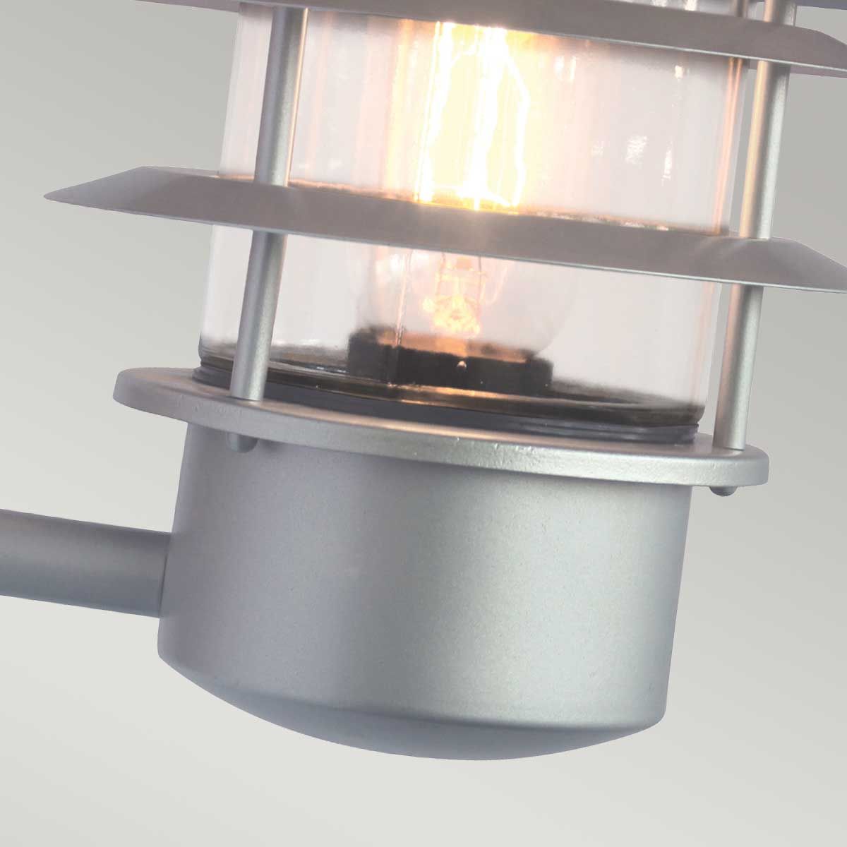 Elstead Helsingor Single PIR Wall Lantern - Silver