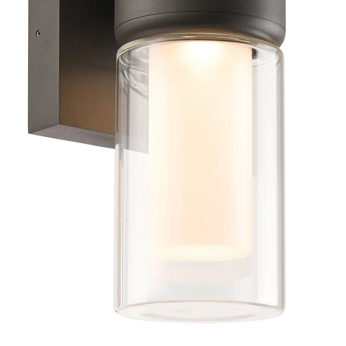 Fabula Henley IP65 1 Light Wall Light – Anthracite & Frosted Glass