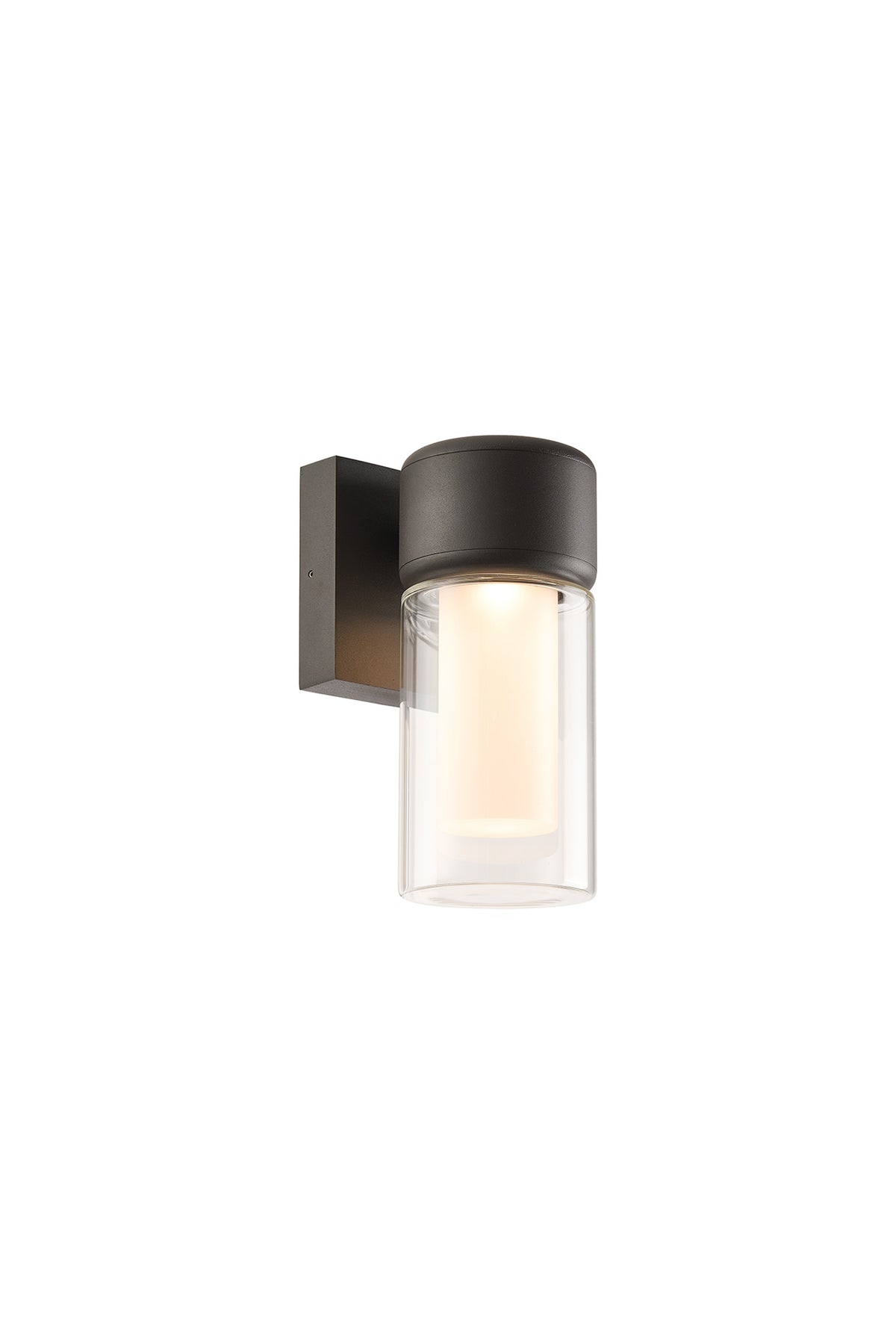 Fabula Henley IP65 1 Light Wall Light – Anthracite & Frosted Glass 22.8 cm