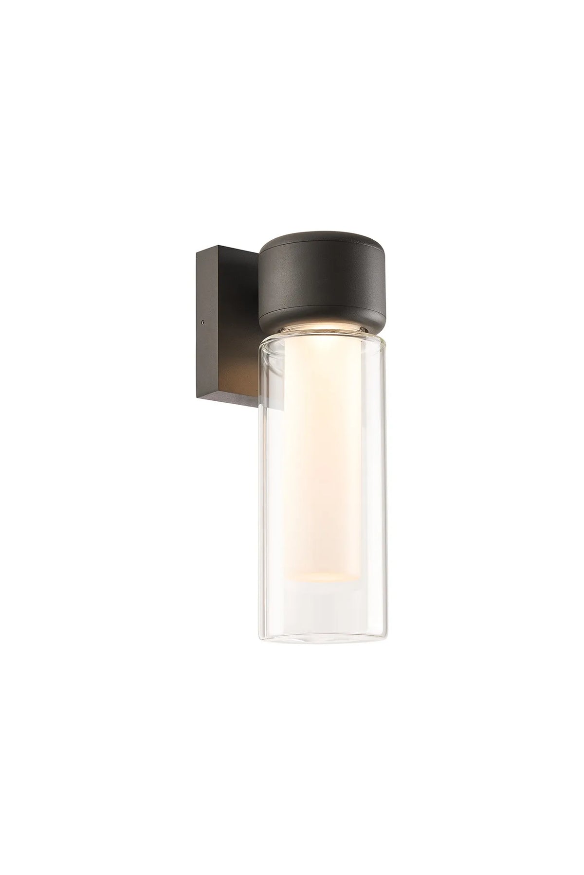 Fabula Henley IP65 1 Light Wall Light – Anthracite & Frosted Glass 30.4 cm