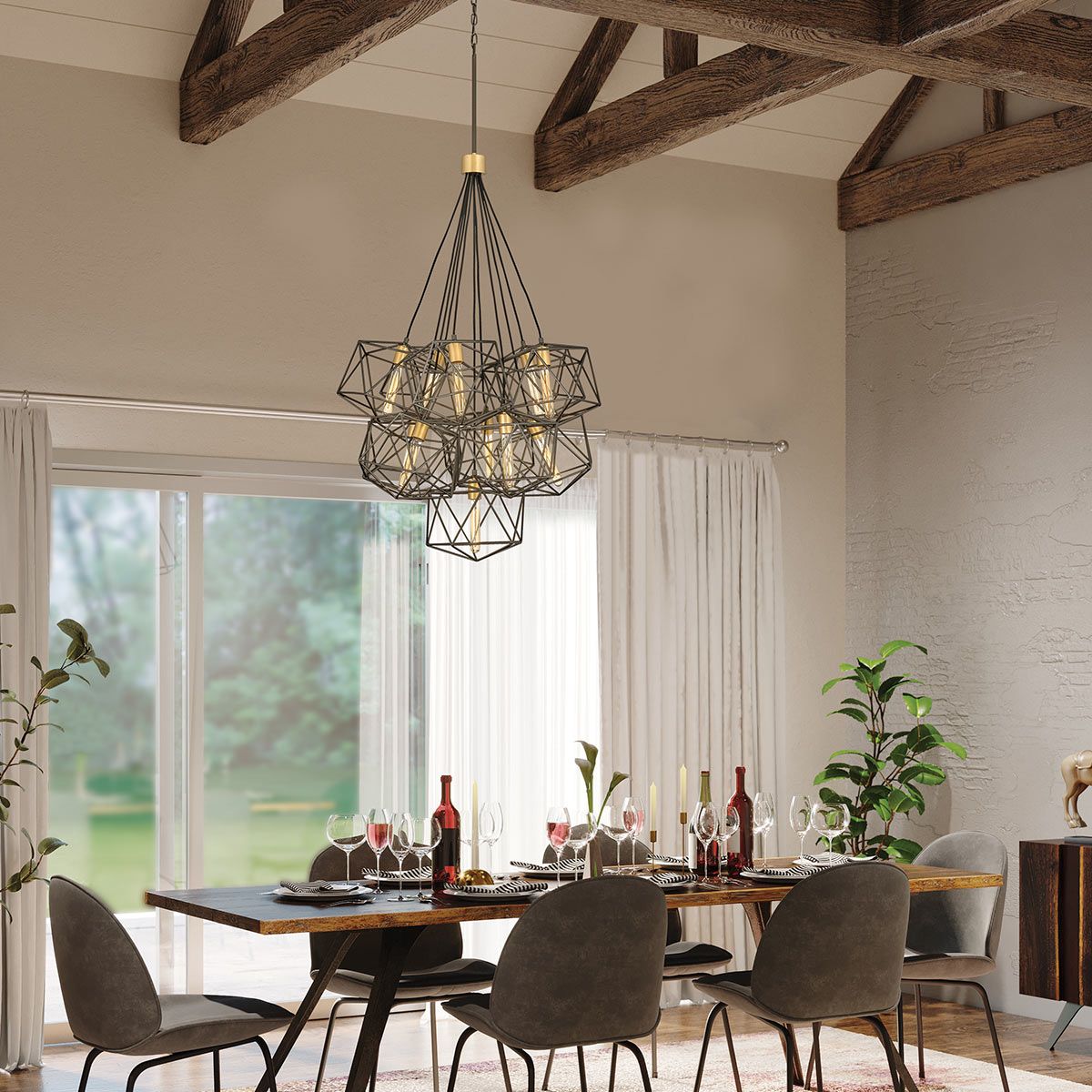 Hinkley Astrid 11 Light Pendant Cluster - Metallic Matte Bronze & Deluxe Gold