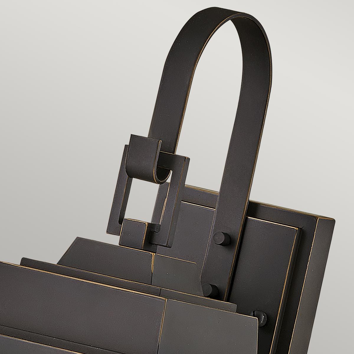 Hinkley Bainbridge Single Light Medium Wall Lantern - Oil Rubbed Bronze & Heritage Brass