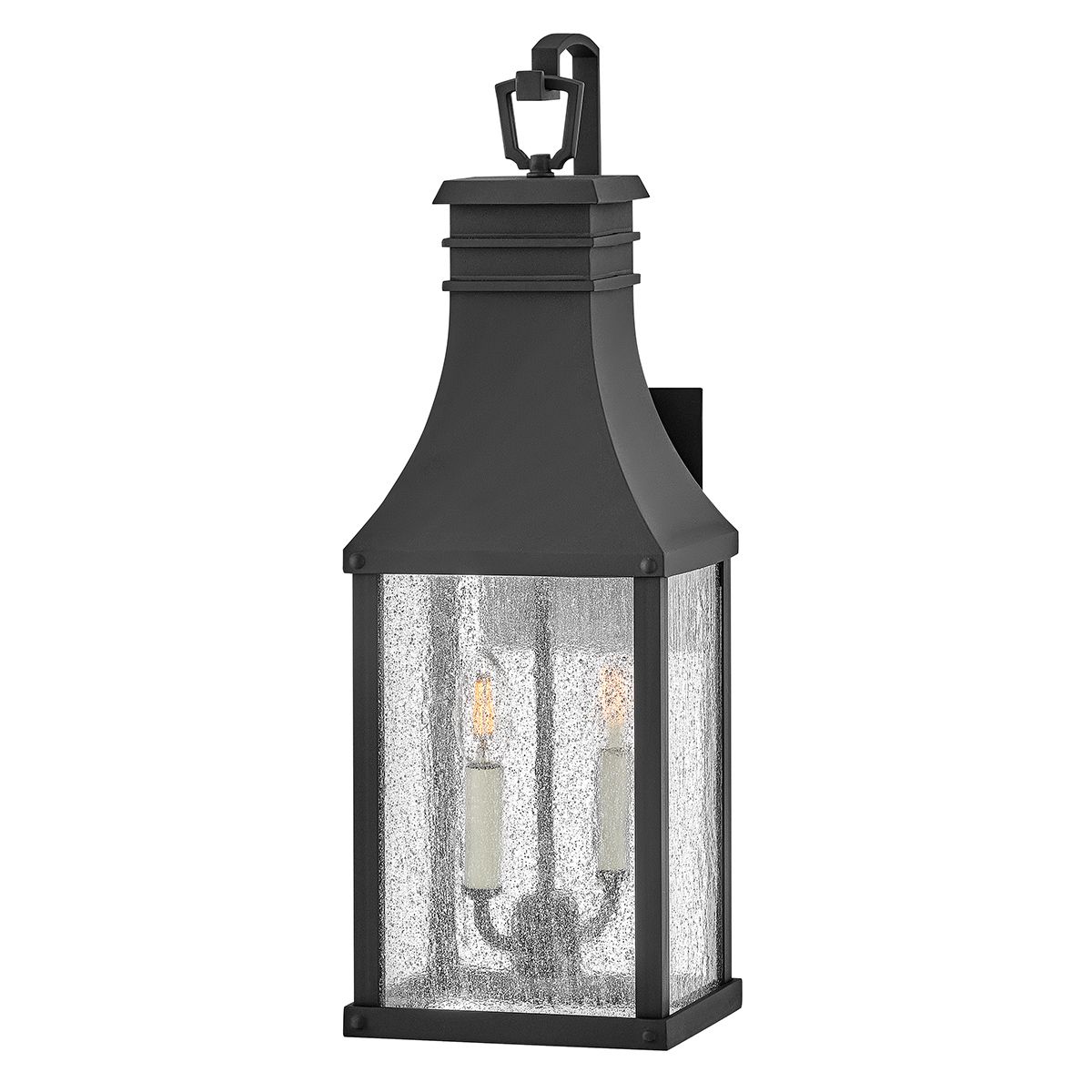 Hinkley Beacon Hill 2 Light Medium Wall Lantern - Museum Black
