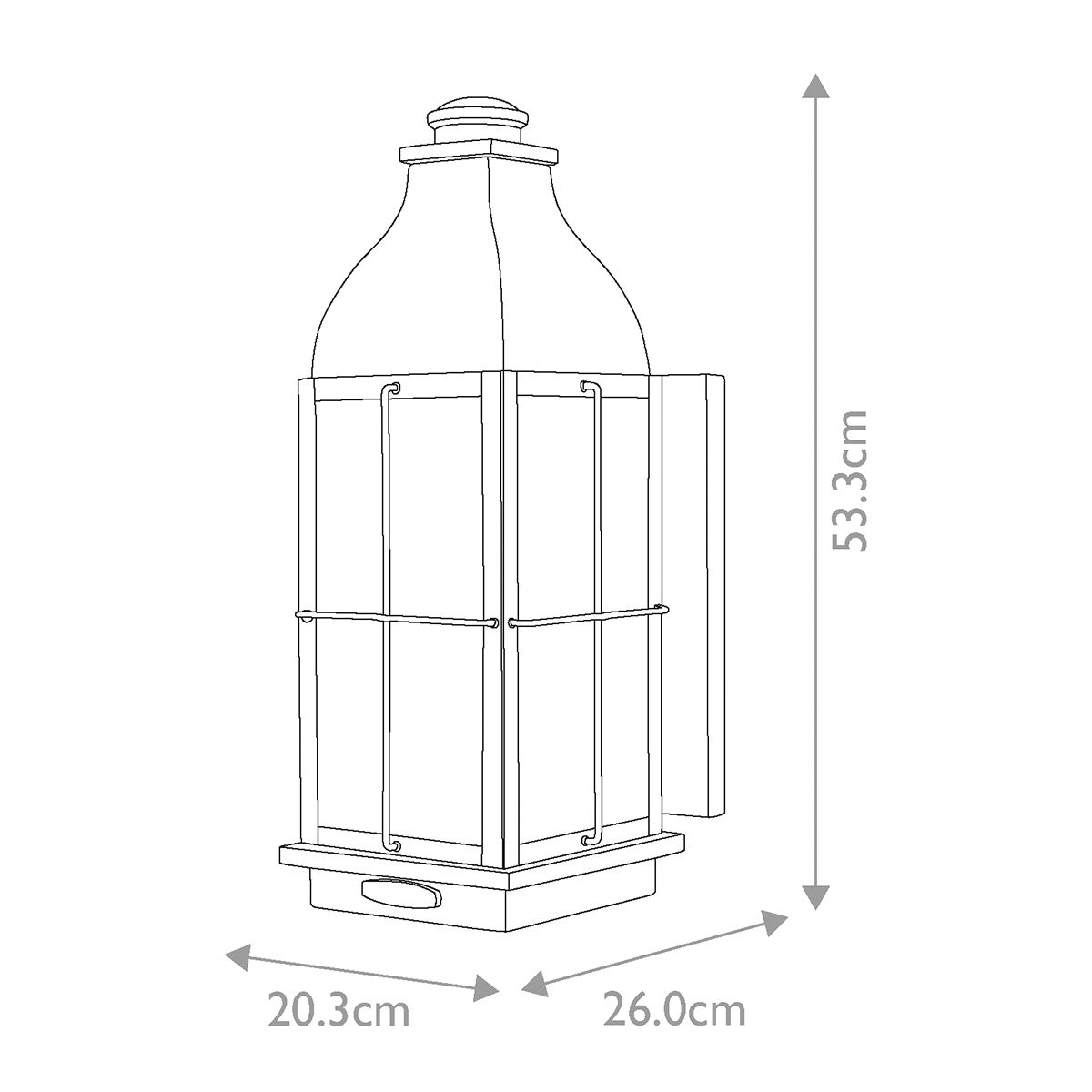 Hinkley Bingham 3 Light Large Wall Lantern - Sienna