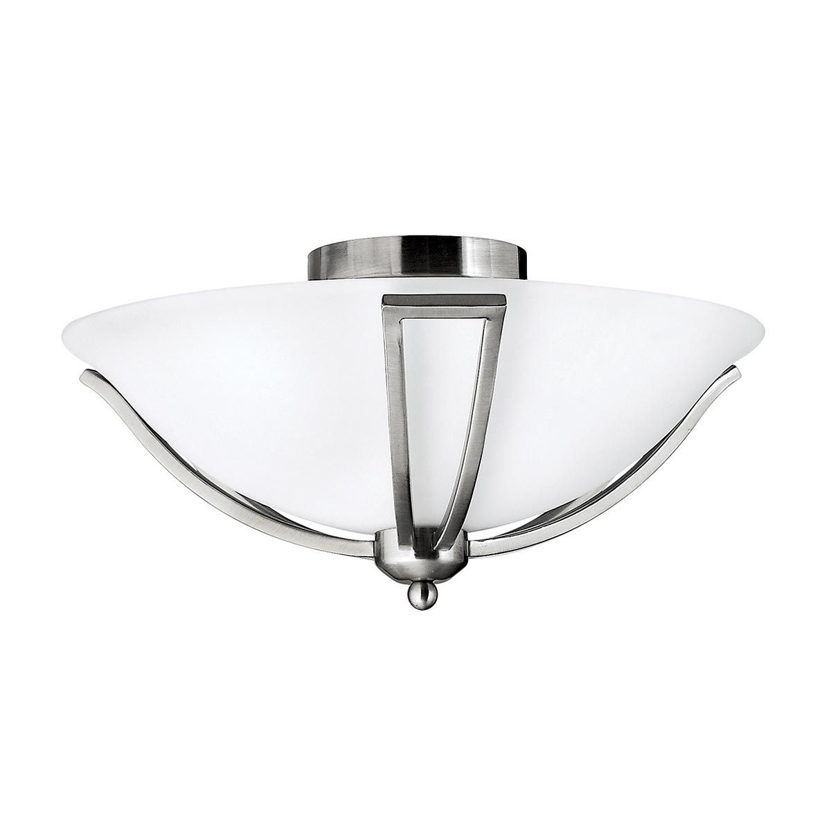Hinkley Bolla 2 Light Flush Fitting - Brushed Nickel