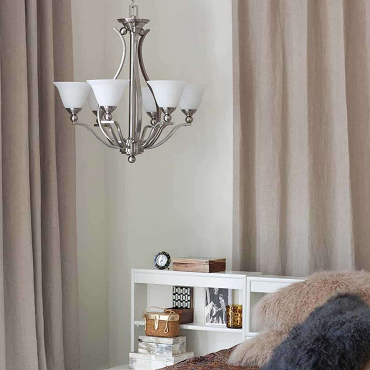 Hinkley Bolla 5 Light Chandelier - Brushed Nickel
