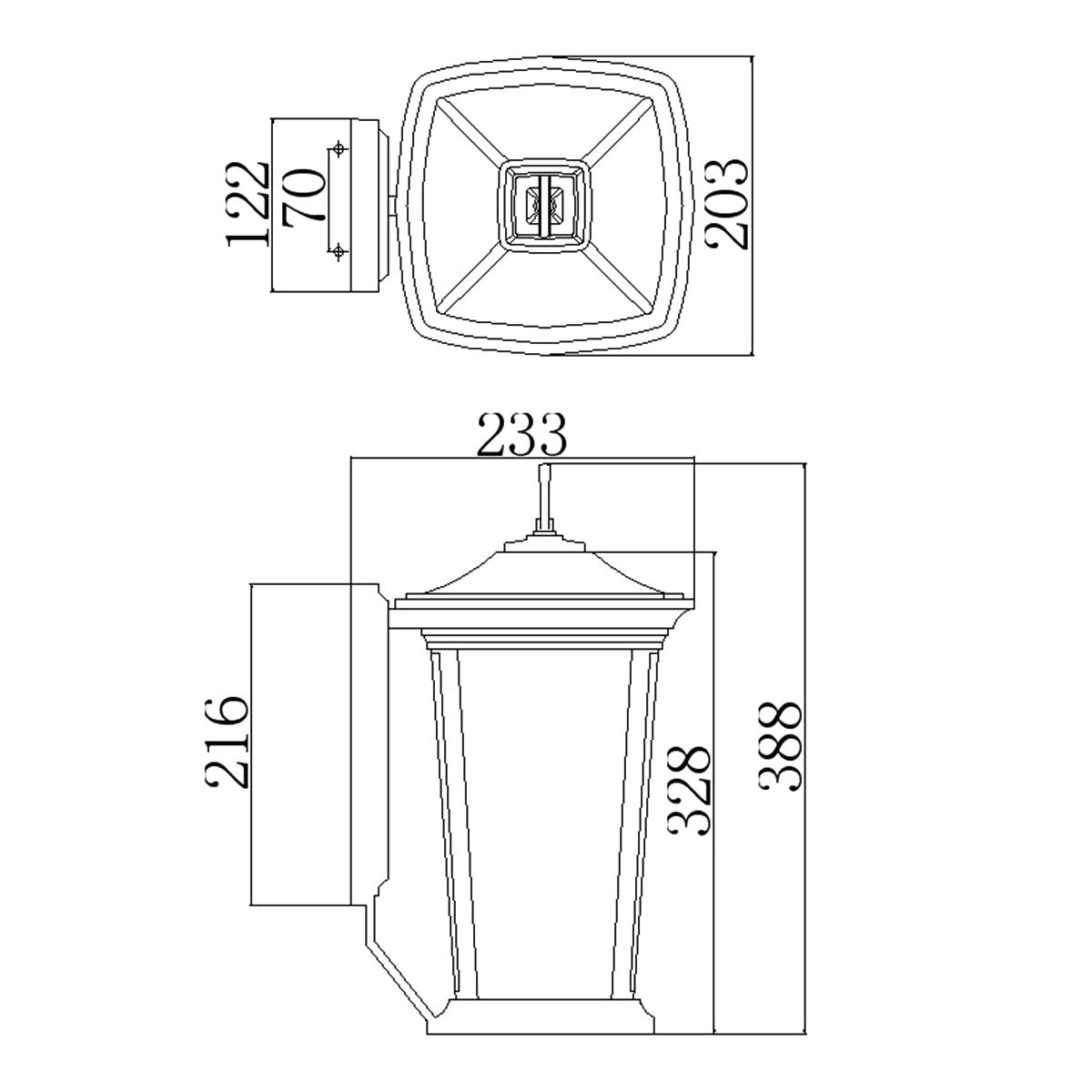 Hinkley Bromley 2 Light Medium Wall Lantern - Oil Rubbed Bronze