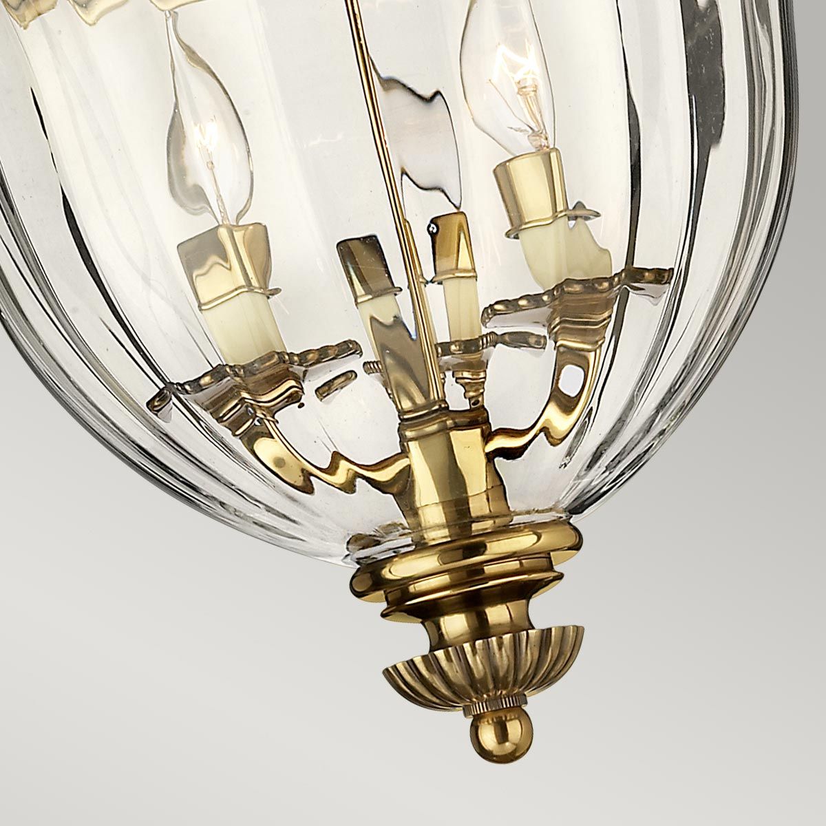 Hinkley Cambridge 3 Light Flush Mount - Burnished Brass