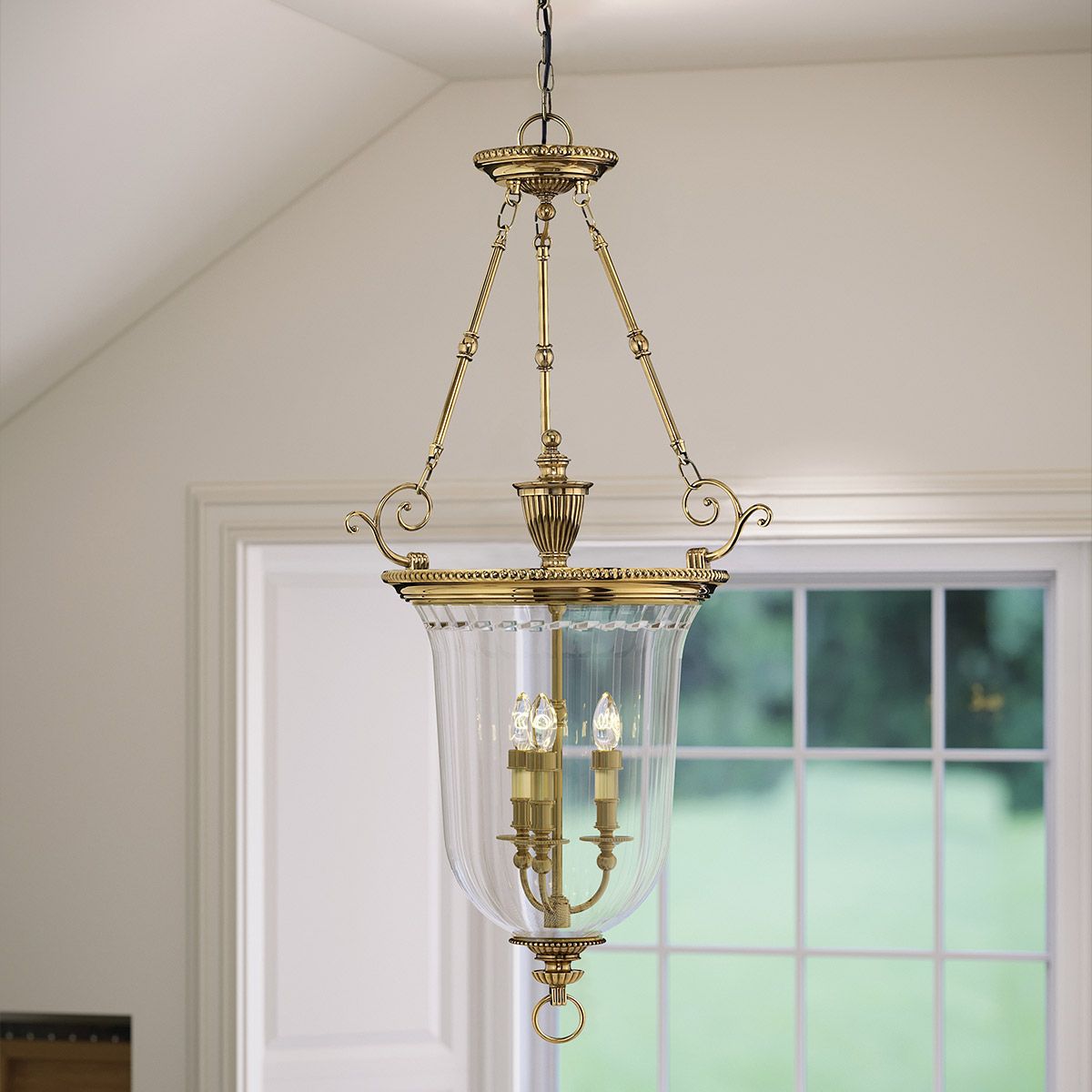 Hinkley Cambridge 3 Light Large Pendant - Burnished Brass